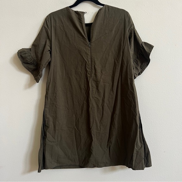 Zara Olive Green Ruffle Sleeve Romper Size Small - Picture 3 of 5
